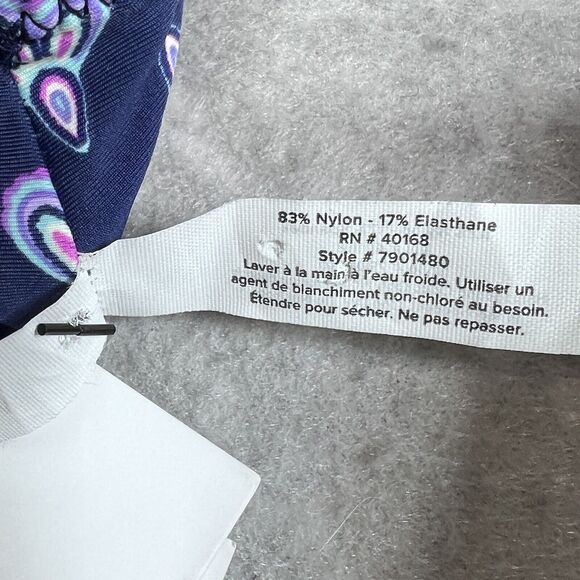 Vera Bradley Swim Bottom X-Large 16/18 Blue White Reversible Bikini Swimsuit NWT - Picture 8 of 9